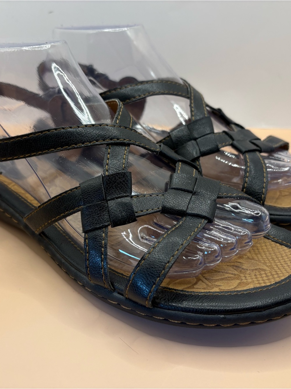B.O.C. Born Concept Kesia Black Strappy Sandals Women’s Size 9M